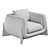Luxury Porada Softbay Chair 3D model small image 2