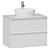 Modern Bath Vanity Set White 3D model small image 1