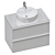 Modern Bath Vanity Set White 3D model small image 2