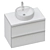 Modern Bath Vanity Set White 3D model small image 3