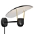 Modern Fabiola Sconce in Black 3D model small image 1