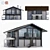 Two-story Frame House with Vitrage 3D model small image 1