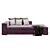 Stylish Solid Wood Day Bed 3D model small image 2