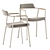 Sleek Outdoor Duo: Vipp711 Chair & Branch Table 3D model small image 4