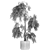 White Flowerpot Weeping Willow 3D model small image 7