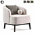 Stylish Megan Armchair by Domkapa 3D model small image 7