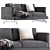 Natuzzi Jeremy Sofa 3D Model 3D model small image 2