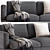 Natuzzi Jeremy Sofa 3D Model 3D model small image 3