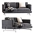 Natuzzi Jeremy Sofa 3D Model 3D model small image 5