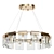 Golden Crystal Pendant Chandelier 3D model small image 2
