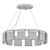 Golden Crystal Pendant Chandelier 3D model small image 3