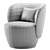 Sophisticated PEARL Armchair: 3D Model & Textures 3D model small image 3