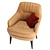 Translated: The product description does not indicate that it is in Russian. A unique title for the Caravel Armchair in velvet and leather could be " 3D model small image 5