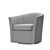 Hyde Swivel Armchair: Upholstered Elegance 3D model small image 4