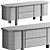 Sleek Modern Credenza 3D Model 3D model small image 4