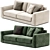 Modern Modular Celine Alberta Sofa 3D model small image 3