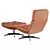Elegant HAVBERG Armchair Set with Ottoman 3D model small image 3