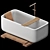 Designer Mineral Bath By Vallvé 3D model small image 1
