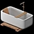 Designer Mineral Bath By Vallvé 3D model small image 3