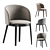 Elegant Calligaris Adel Velvet Chair 3D model small image 1