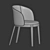 Elegant Calligaris Adel Velvet Chair 3D model small image 5