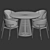 Elegant Melam & Jeanette Dining Set 3D model small image 3