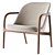 Sleek Neva Lounge Chair 3D model small image 1