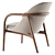 Sleek Neva Lounge Chair 3D model small image 4