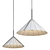 Mendel Opal Ceiling Light BrushedGold 3D model small image 3
