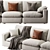 Modern Dawson Extended Sofa 3D Model 3D model small image 3