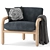 Modern West Elm Benson Chair 3D model small image 1
