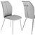 Berlin Chair Melange Gray Leather 3D model small image 5