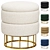 Elegant Zlata Pouf - TM525 3D model small image 1