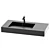 Rectangular Stone Wall-Hung Bathroom Sink 3D model small image 5