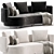 Sleek Minotti Torii Bold Sofa 3D model small image 1