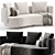 Sleek Minotti Torii Bold Sofa 3D model small image 2