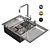 Gerhans Stainless Steel Kitchen Sink 3D model small image 38