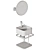 Les Petites Vanity Unit & Washbasin 3D model small image 5