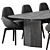  Black Dining Table Set 38 3D model small image 4