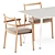 Modern Chic Set: Guinea Chairs & Babila Table 3D model small image 2