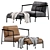 Sleek Modern Aero Armchair 3D model small image 6