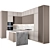 Modern Kitchen 3D Model Set 3D model small image 1