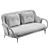 Elegant Modern Sofa Porada 3D model small image 2