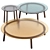 Cannage Fiam Italia Glass Coffee Table 3D model small image 1