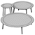 Cannage Fiam Italia Glass Coffee Table 3D model small image 4