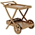 Elegant Outdoor Cart for Entertaining 3D model small image 1