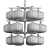 Stylish Holger Johansson Ceiling Lamp 3D model small image 3