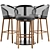  Italian Design Table Stool Combo 3D model small image 3