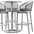  Italian Design Table Stool Combo 3D model small image 7