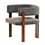 Modern Upholstered Dining Chair Karl 3D model small image 3